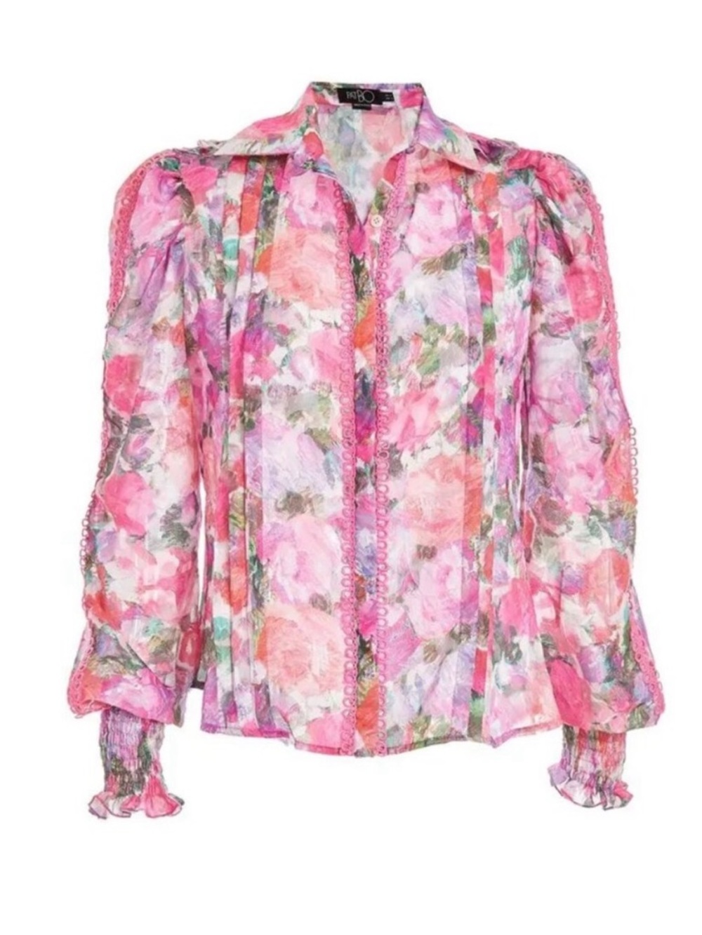 PatBO Pink Floral Blossom Blouse